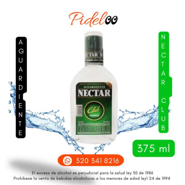 Aguardiente Néctar a domicilio - aguardiente Néctar verde sin azúcar de 375 ml