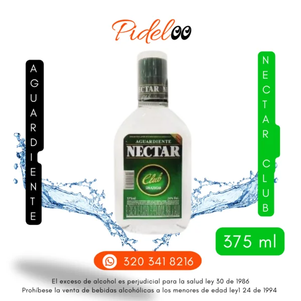 Aguardiente Néctar a domicilio - aguardiente Néctar verde sin azúcar de 375 ml