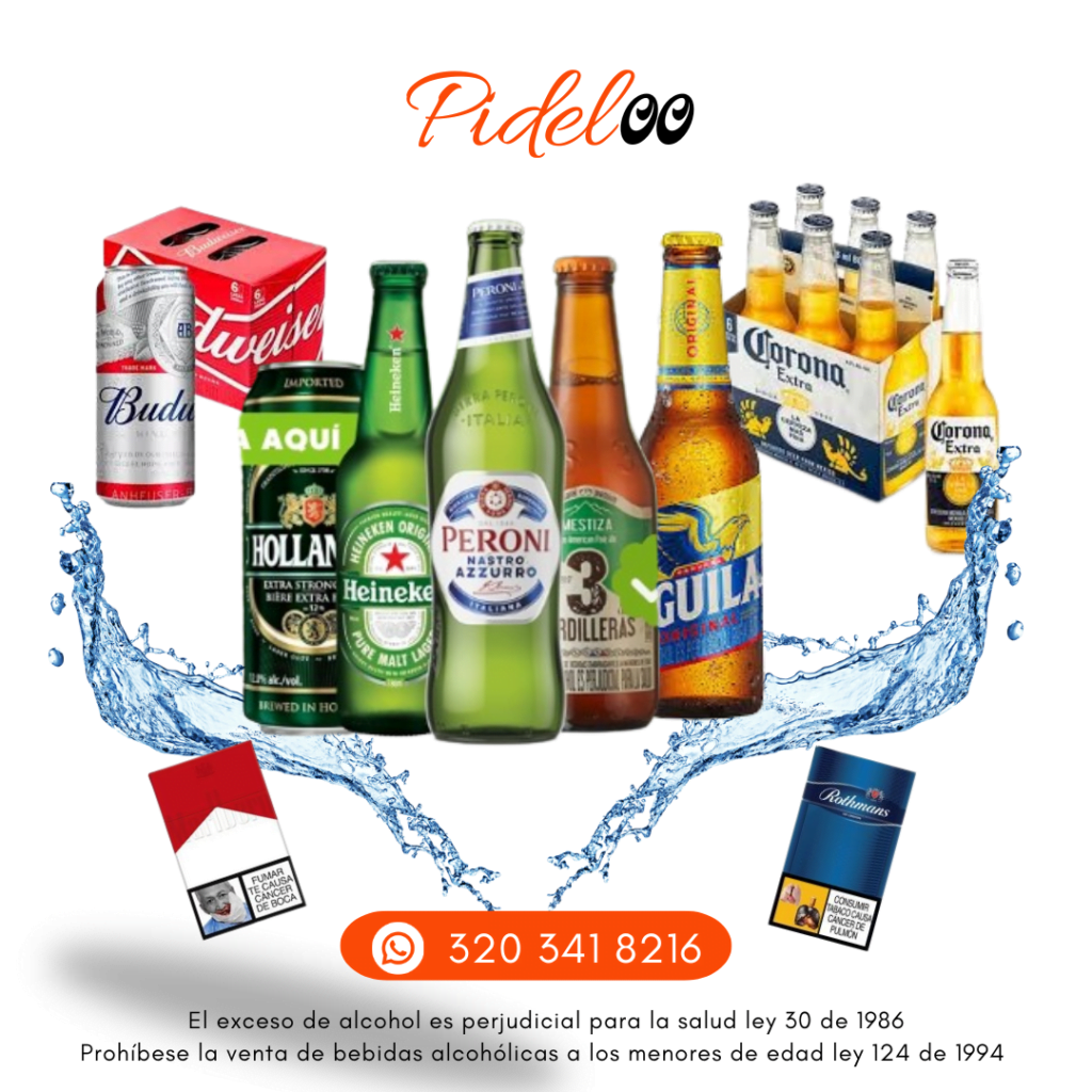 Cerveza cerca de mi a domicilio en Bogotá - 24 horas Pideloo.com
