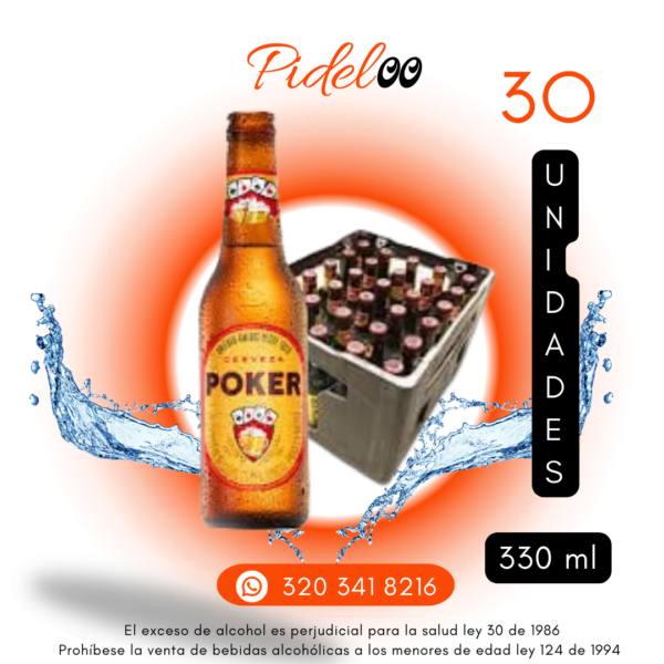 Cerveza poker a domicilio - canasta, petaco