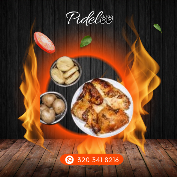 Pollo asado a domicilio - medio pollo asado