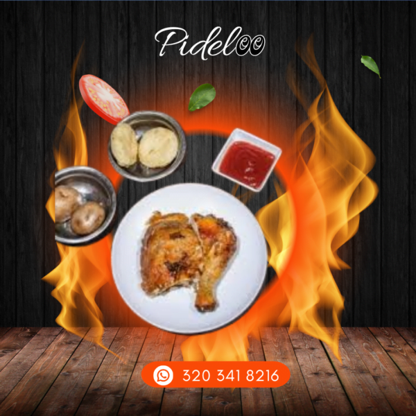 Pollo asado a domicilio - un cuarto de pollo asado